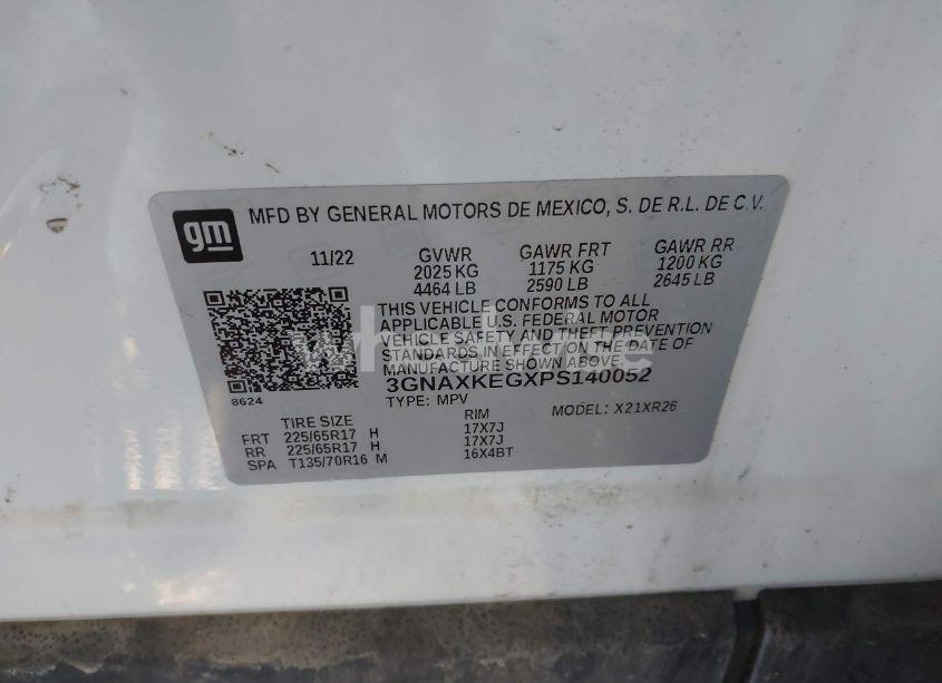 Photo 9 of 2023 Chevrolet Equinox FWD LT (VIN 3GNAXKEGXPS140052)