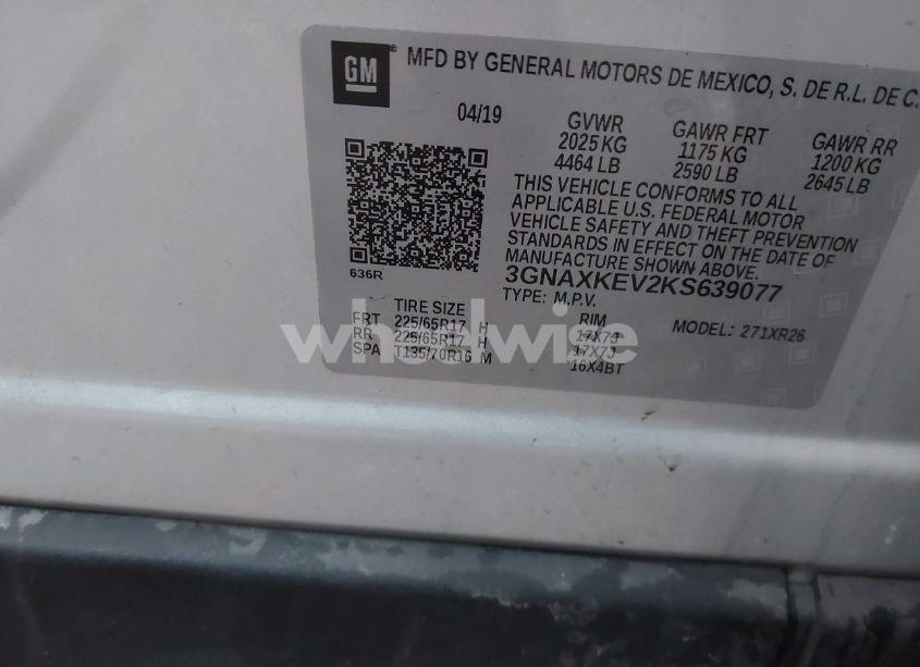 Photo 9 of 2019 Chevrolet Equinox LT (VIN 3GNAXKEV2KS639077)