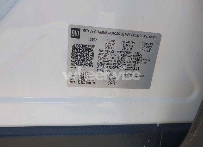 Photo 9 of 2022 Chevrolet Equinox FWD LT (VIN 3GNAXKEV3NL211341)