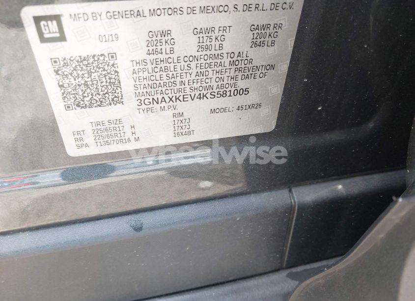 Photo 9 of 2019 Chevrolet Equinox LT (VIN 3GNAXKEV4KS581005)