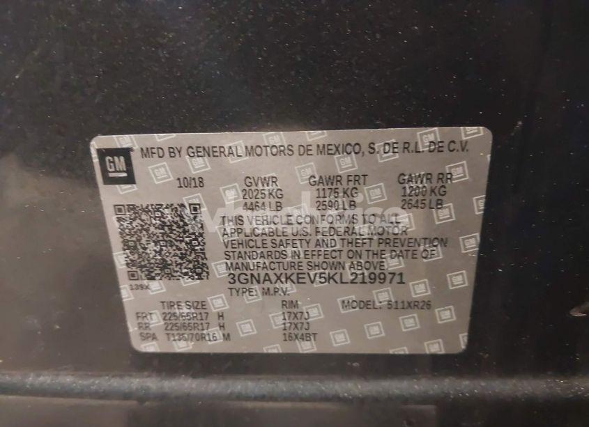 Photo 9 of 2019 Chevrolet Equinox LT (VIN 3GNAXKEV5KL219971)