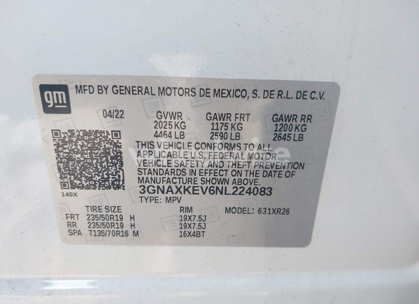 Photo 9 of 2022 Chevrolet Equinox FWD LT (VIN 3GNAXKEV6NL224083)