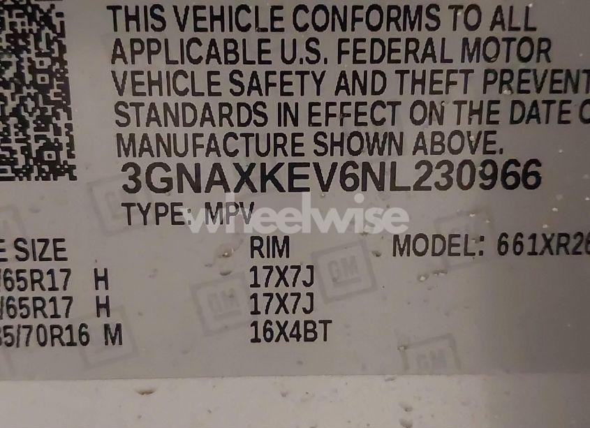Photo 9 of 2022 Chevrolet Equinox FWD LT (VIN 3GNAXKEV6NL230966)