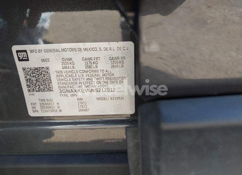 Photo 9 of 2022 Chevrolet Equinox FWD LT (VIN 3GNAXKEV6NS212912)