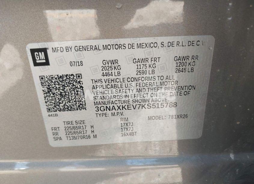 Photo 9 of 2019 Chevrolet Equinox LT (VIN 3GNAXKEV7KS515788)