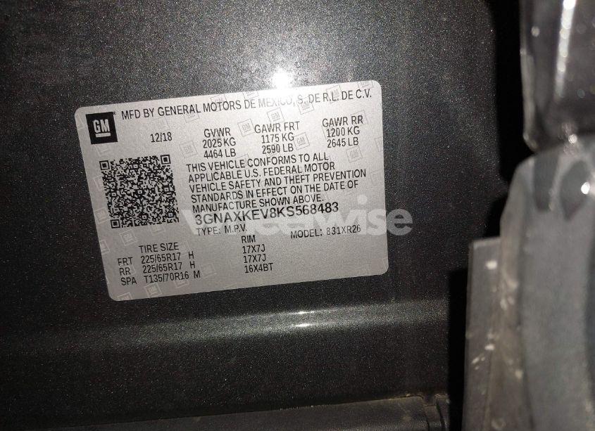 Photo 9 of 2019 Chevrolet Equinox LT (VIN 3GNAXKEV8KS568483)