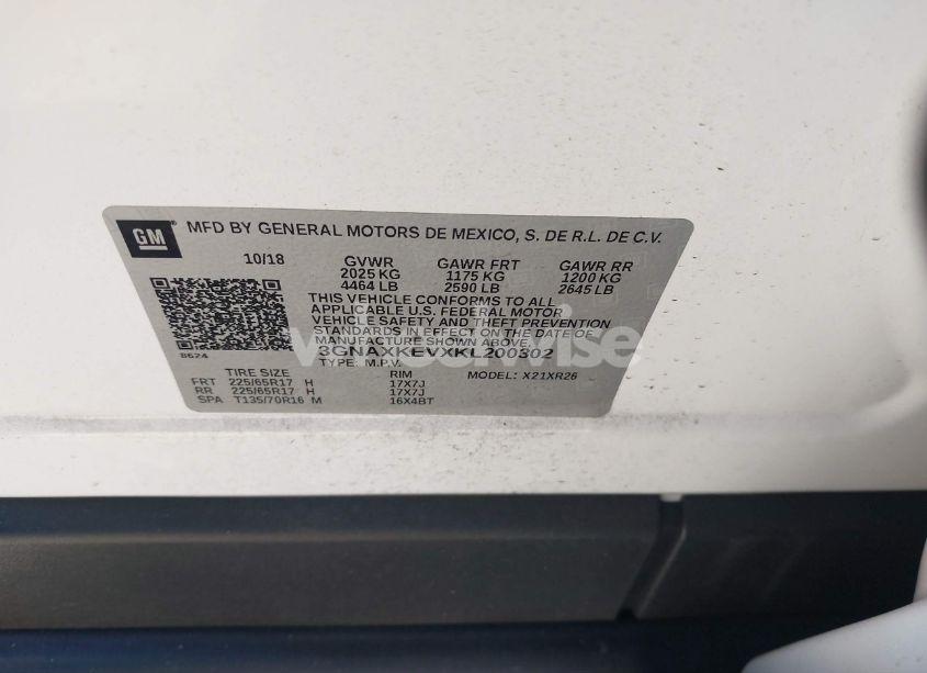 Photo 9 of 2019 Chevrolet Equinox LT (VIN 3GNAXKEVXKL200302)