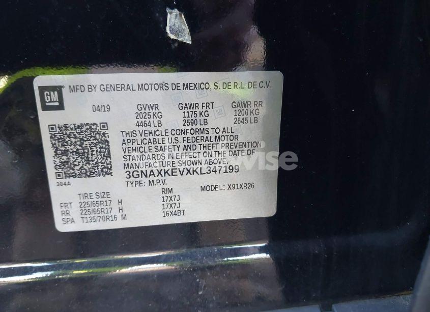 Photo 9 of 2019 Chevrolet Equinox LT (VIN 3GNAXKEVXKL347199)