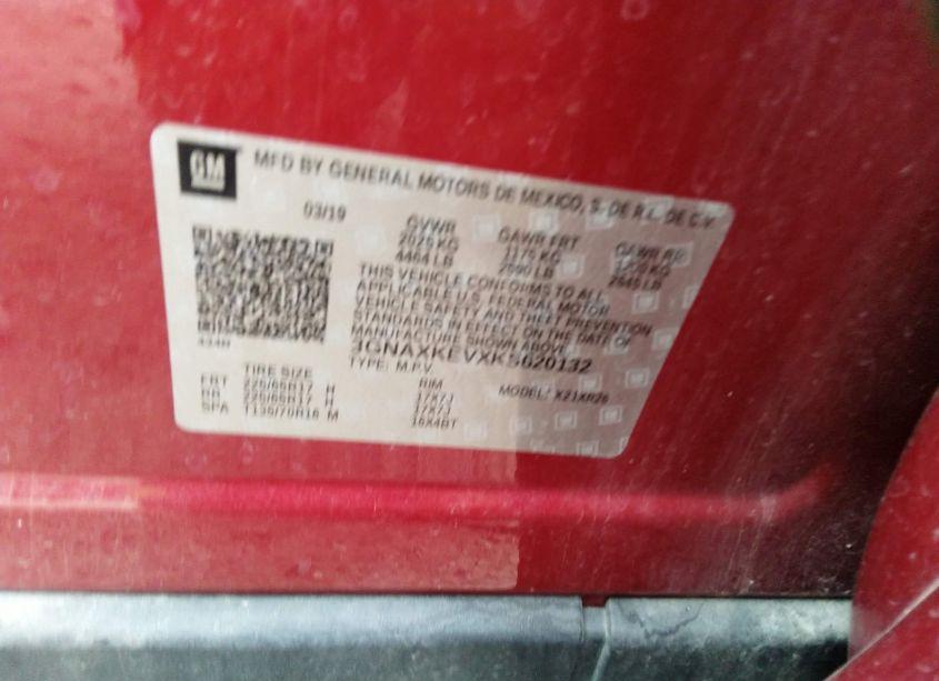 Photo 9 of 2019 Chevrolet Equinox LT (VIN 3GNAXKEVXKS620132)