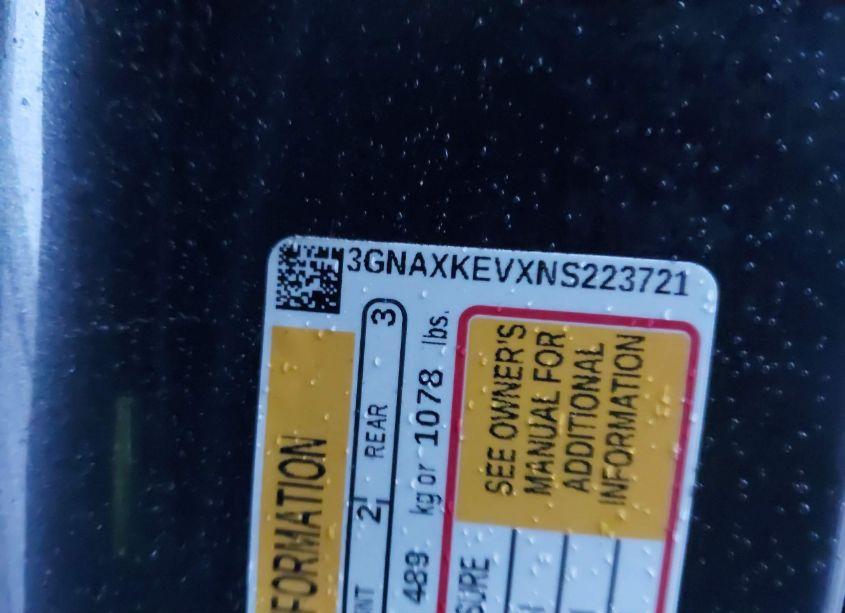 Photo 9 of 2022 Chevrolet Equinox FWD LT (VIN 3GNAXKEVXNS223721)