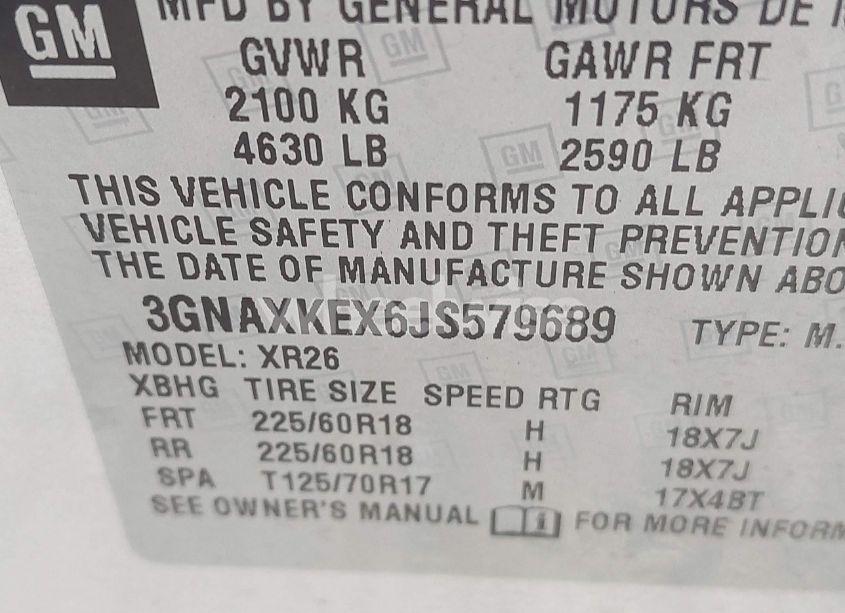 Photo 9 of 2018 Chevrolet Equinox LT (VIN 3GNAXKEX6JS579689)