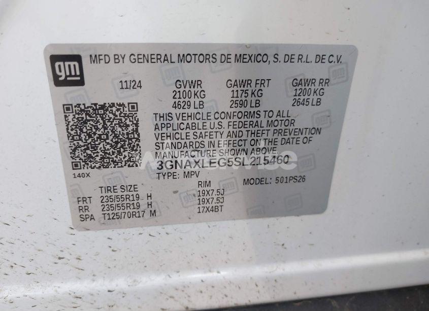 Photo 9 of 2025 Chevrolet Equinox FWD RS (VIN 3GNAXLEG5SL215460)