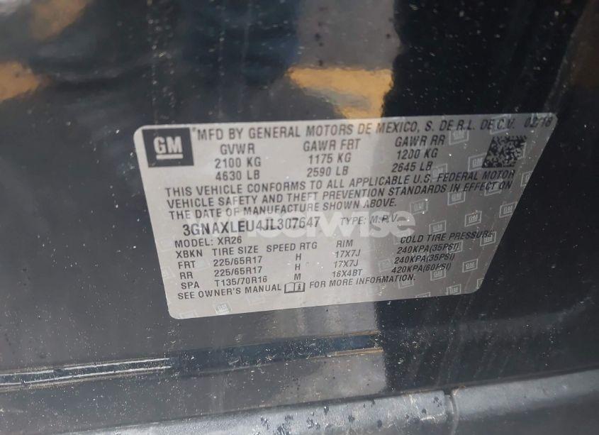 Photo 9 of 2018 Chevrolet Equinox LT (VIN 3GNAXLEU4JL307647)