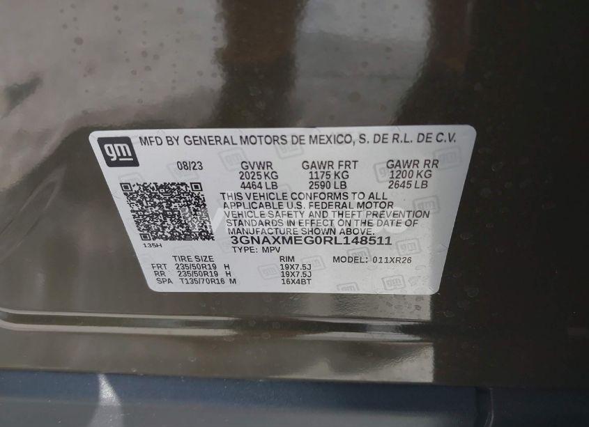 Photo 9 of 2024 Chevrolet Equinox FWD RS (VIN 3GNAXMEG0RL148511)