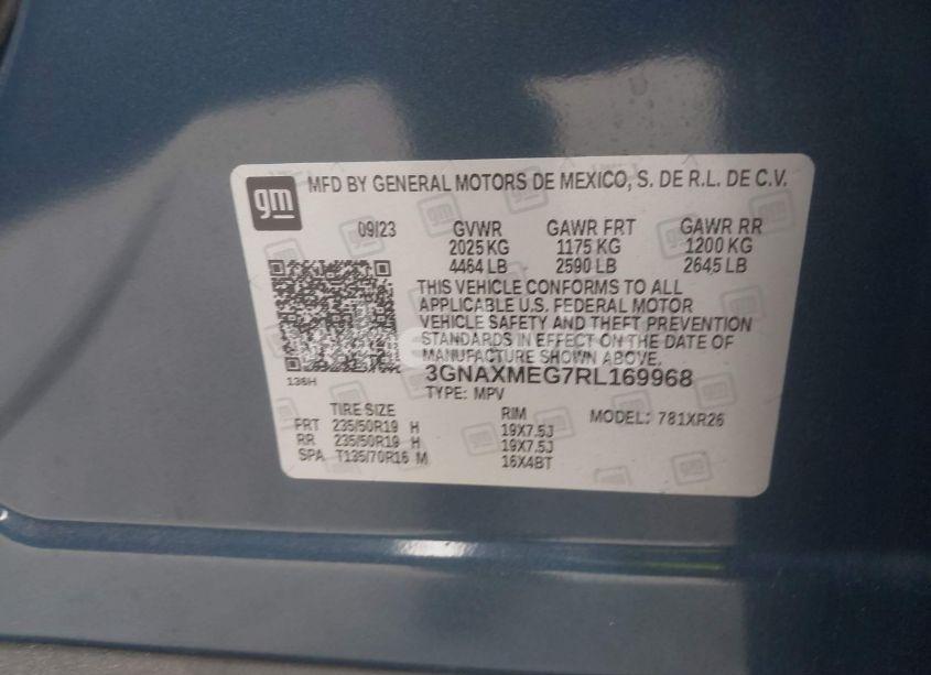 Photo 9 of 2024 Chevrolet Equinox FWD RS (VIN 3GNAXMEG7RL169968)