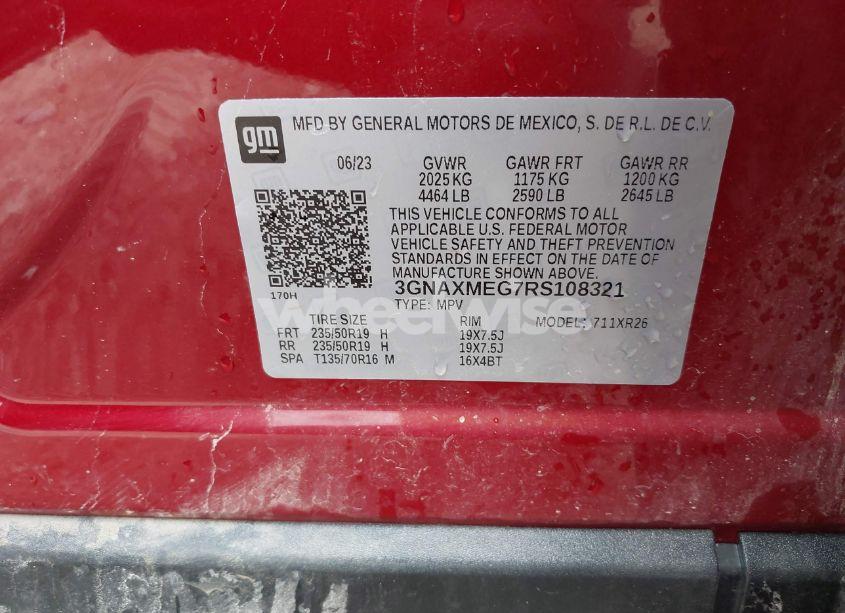 Photo 9 of 2024 Chevrolet Equinox FWD RS (VIN 3GNAXMEG7RS108321)