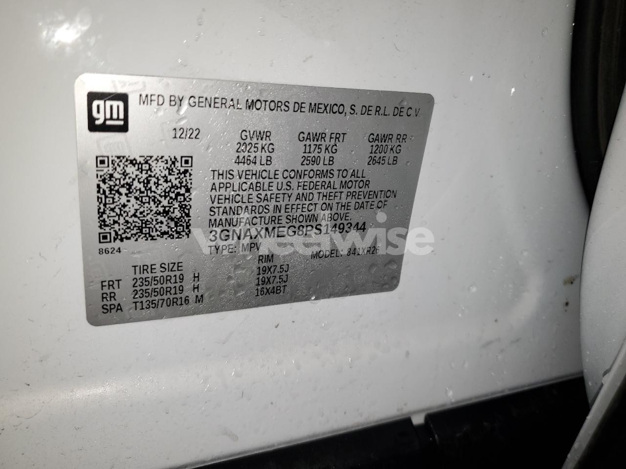 Photo 12 of 2023 CHEVROLET EQUINOX RS (VIN 3GNAXMEG8PS149344)