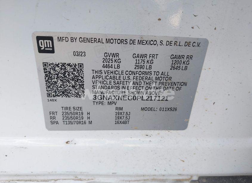 Photo 9 of 2023 Chevrolet Equinox FWD PREMIER (VIN 3GNAXNEG0PL217121)
