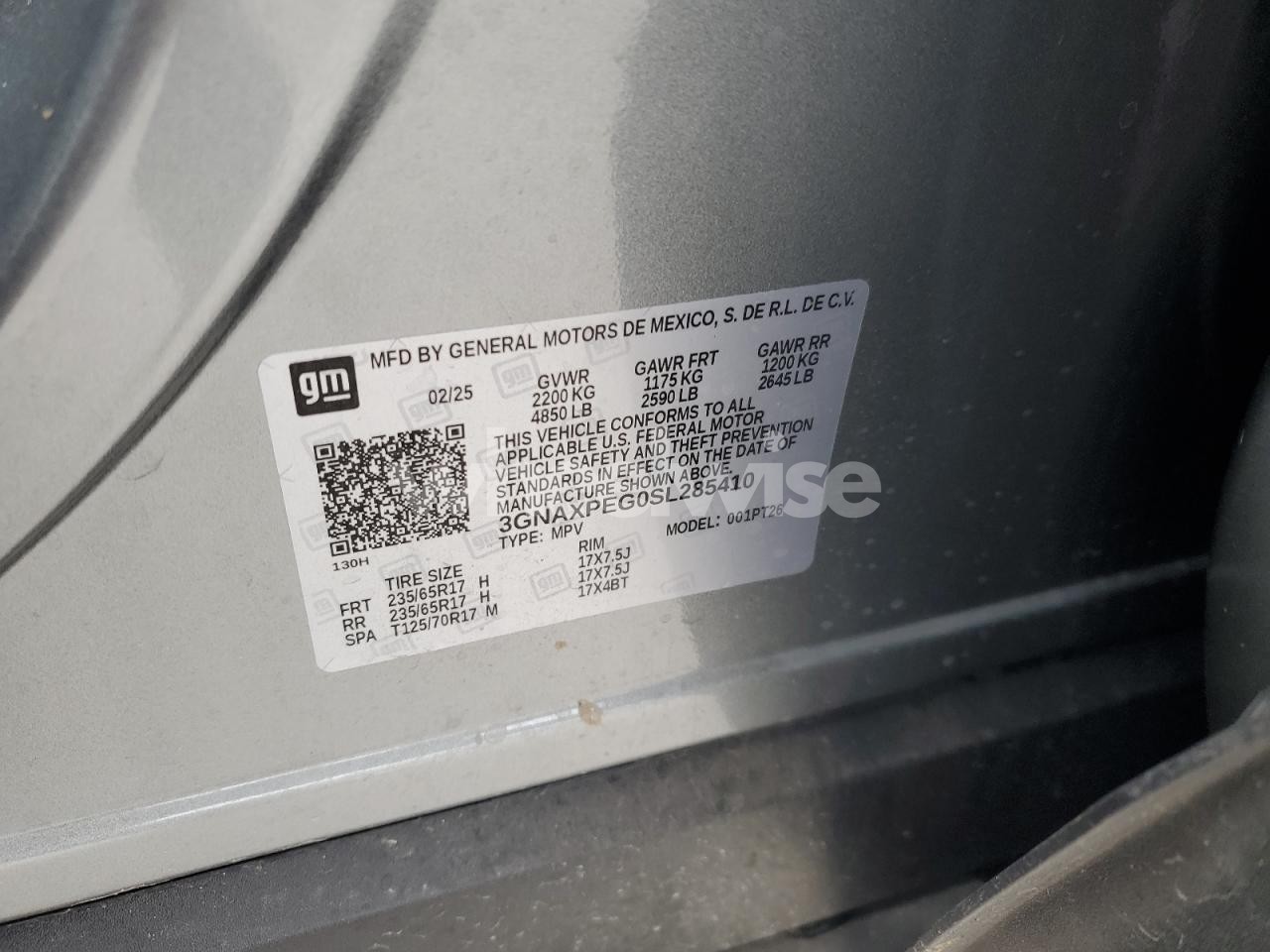 Photo 13 of 2025 CHEVROLET EQUINOX LT (VIN 3GNAXPEG0SL285410)