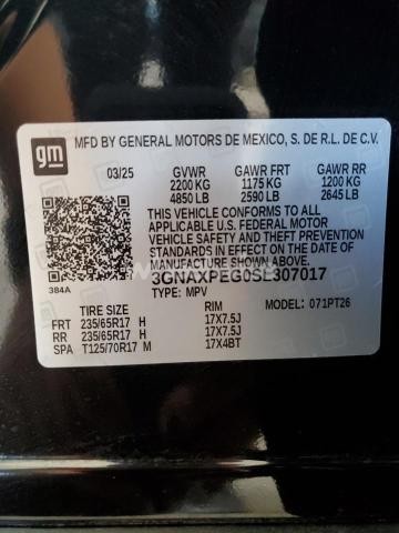 Photo 14 of 2025 CHEVROLET EQUINOX LT (VIN 3GNAXPEG0SL307017)