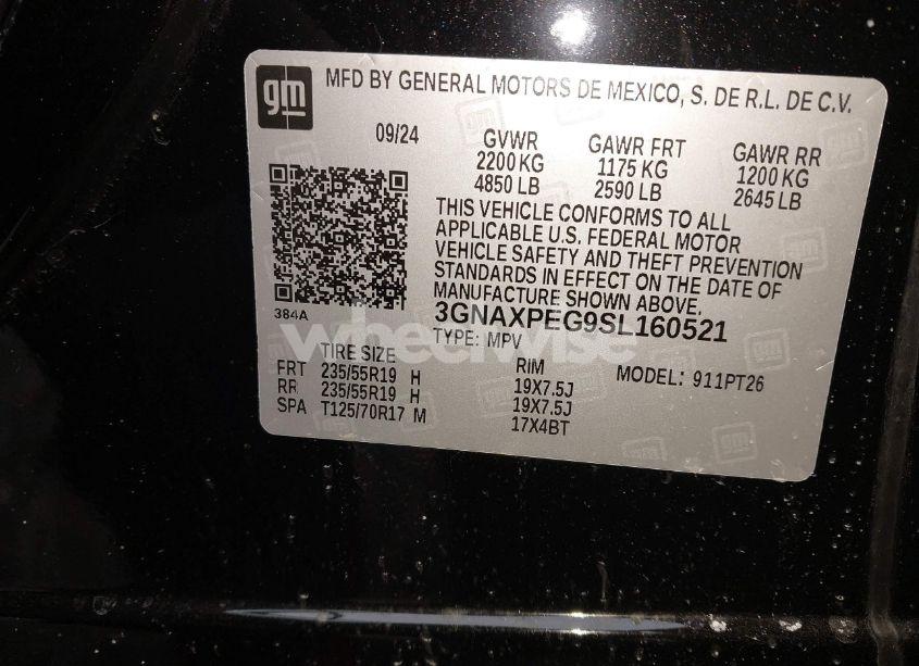 Photo 9 of 2025 Chevrolet Equinox AWD LT (VIN 3GNAXPEG9SL160521)