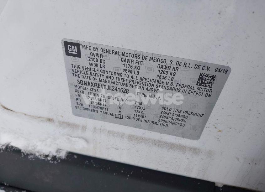 Photo 9 of 2018 Chevrolet Equinox LS (VIN 3GNAXREV0JL341628)