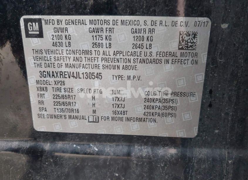 Photo 9 of 2018 Chevrolet Equinox LS (VIN 3GNAXREV4JL130545)