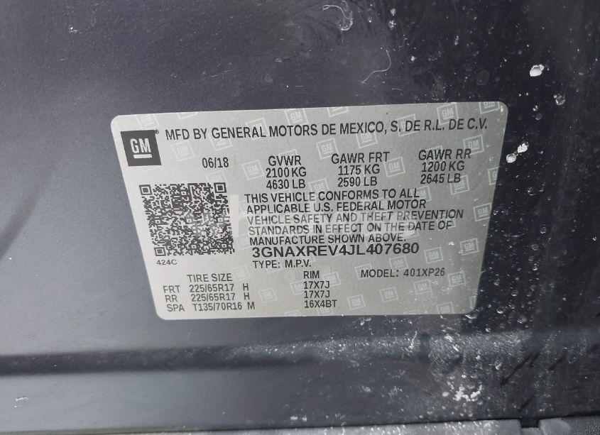 Photo 9 of 2018 Chevrolet Equinox LS (VIN 3GNAXREV4JL407680)