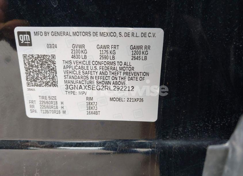 Photo 9 of 2024 Chevrolet Equinox AWD LS (VIN 3GNAXSEG2RL292212)