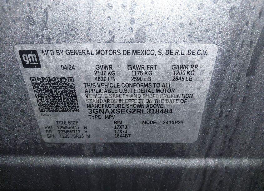 Photo 9 of 2024 Chevrolet Equinox AWD LS (VIN 3GNAXSEG2RL318484)