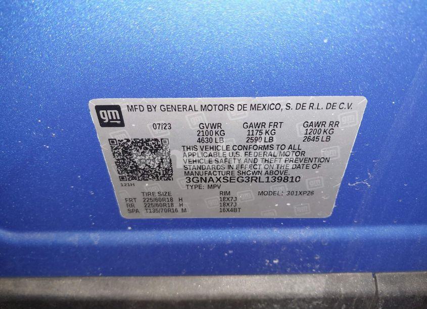 Photo 9 of 2024 Chevrolet Equinox AWD LS (VIN 3GNAXSEG3RL139810)