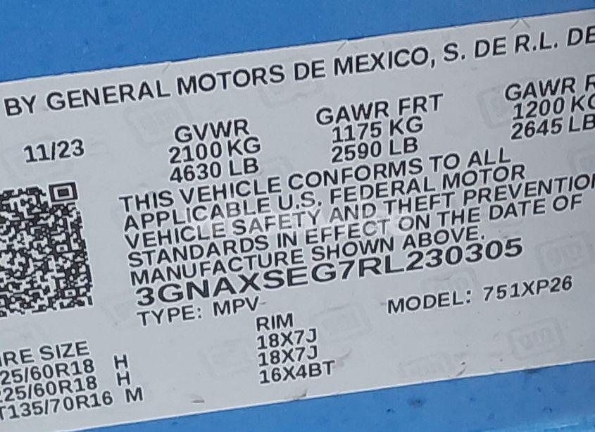 Photo 9 of 2024 Chevrolet Equinox AWD LS (VIN 3GNAXSEG7RL230305)