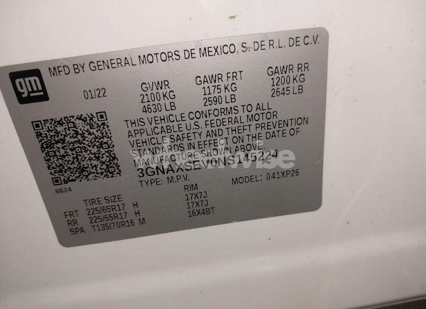 Photo 9 of 2022 Chevrolet Equinox AWD LS (VIN 3GNAXSEV0NS145224)