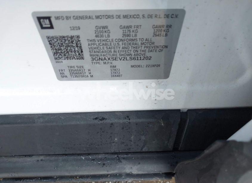 Photo 9 of 2020 Chevrolet Equinox AWD LS (VIN 3GNAXSEV2LS611202)