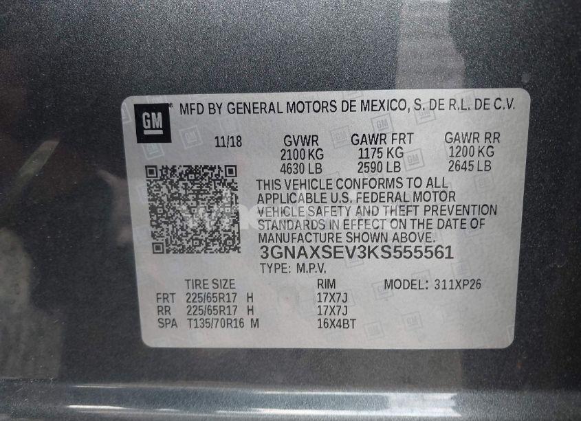 Photo 9 of 2019 Chevrolet Equinox LS (VIN 3GNAXSEV3KS555561)
