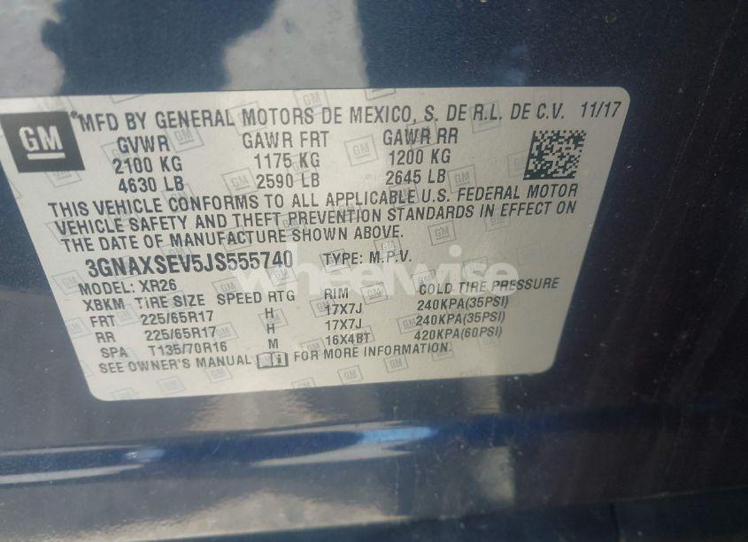 Photo 9 of 2018 Chevrolet Equinox LT (VIN 3GNAXSEV5JS555740)