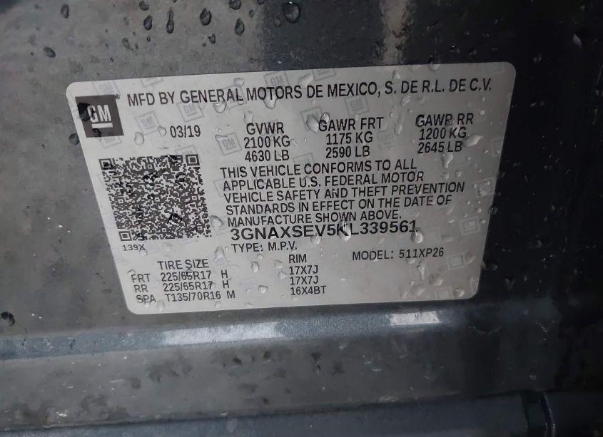 Photo 9 of 2019 Chevrolet Equinox LS (VIN 3GNAXSEV5KL339561)