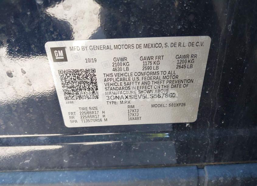 Photo 9 of 2020 Chevrolet Equinox AWD LS (VIN 3GNAXSEV5LS567860)