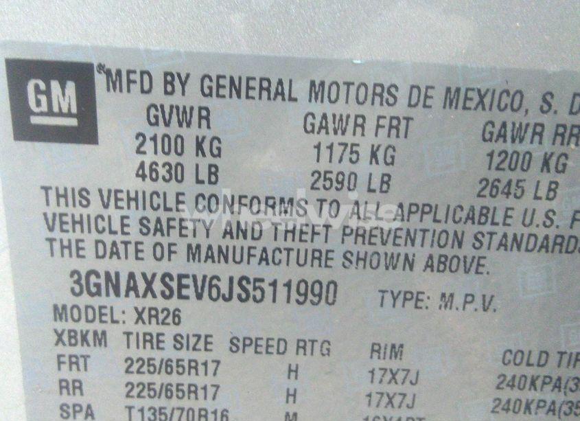 Photo 9 of 2018 Chevrolet Equinox LT (VIN 3GNAXSEV6JS511990)