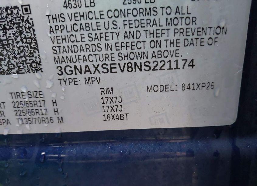 Photo 9 of 2022 Chevrolet Equinox AWD LS (VIN 3GNAXSEV8NS221174)