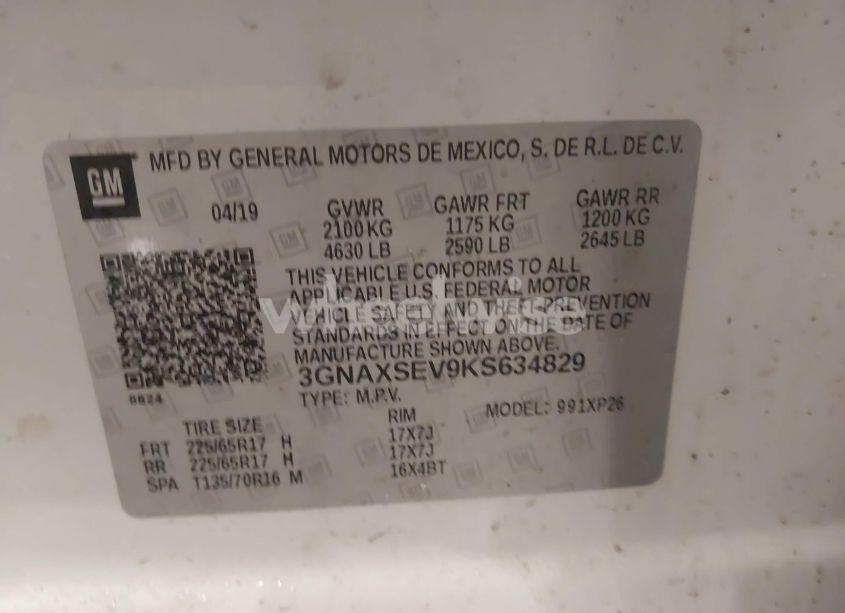 Photo 9 of 2019 Chevrolet Equinox LS (VIN 3GNAXSEV9KS634829)