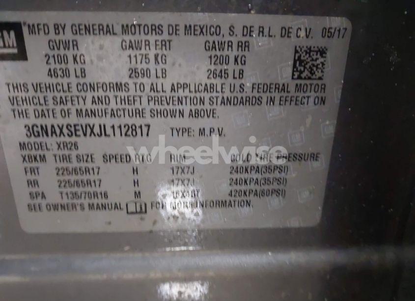 Photo 9 of 2018 Chevrolet Equinox LT (VIN 3GNAXSEVXJL112817)