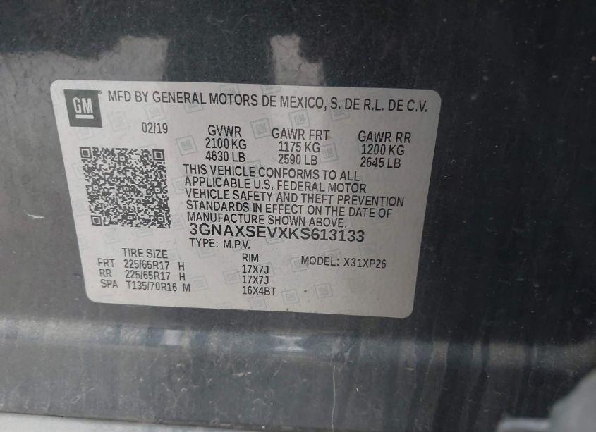 Photo 9 of 2019 Chevrolet Equinox LS (VIN 3GNAXSEVXKS613133)