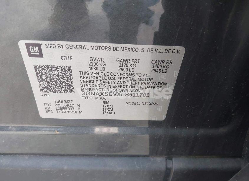 Photo 9 of 2020 Chevrolet Equinox AWD LS (VIN 3GNAXSEVXLS511705)