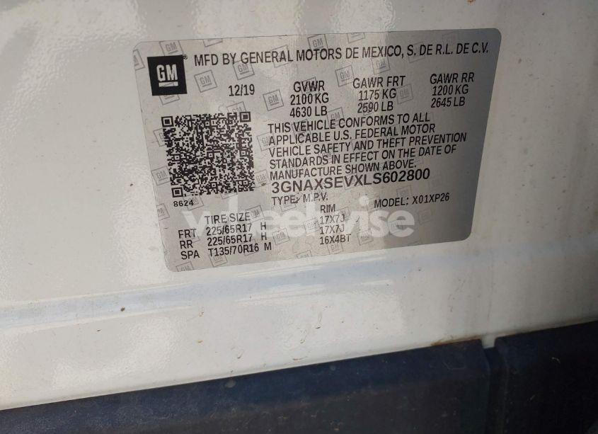 Photo 9 of 2020 Chevrolet Equinox AWD LS (VIN 3GNAXSEVXLS602800)