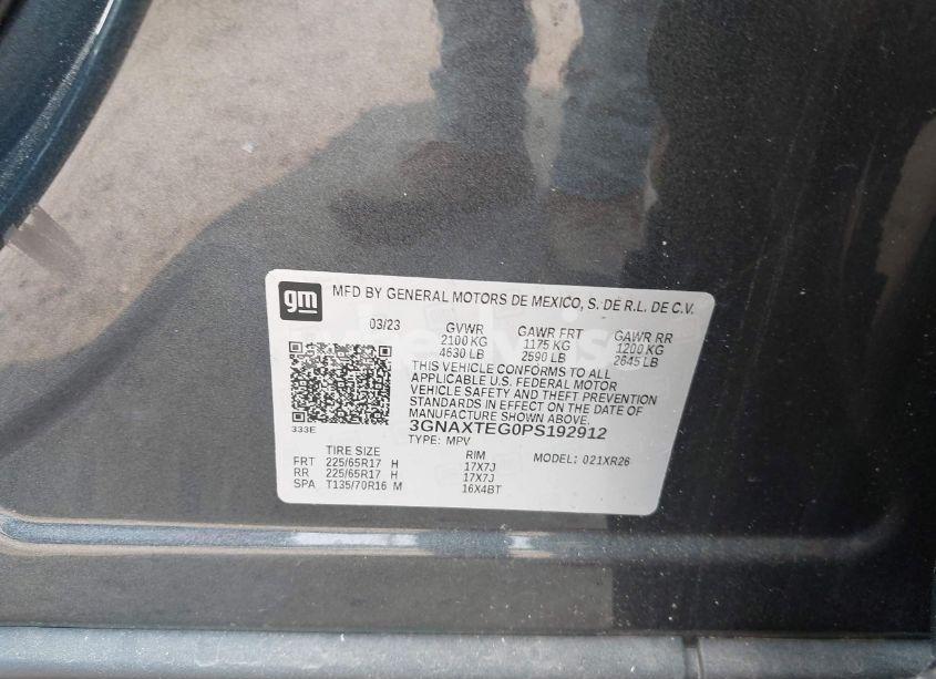 Photo 9 of 2023 Chevrolet Equinox AWD 2FL (VIN 3GNAXTEG0PS192912)