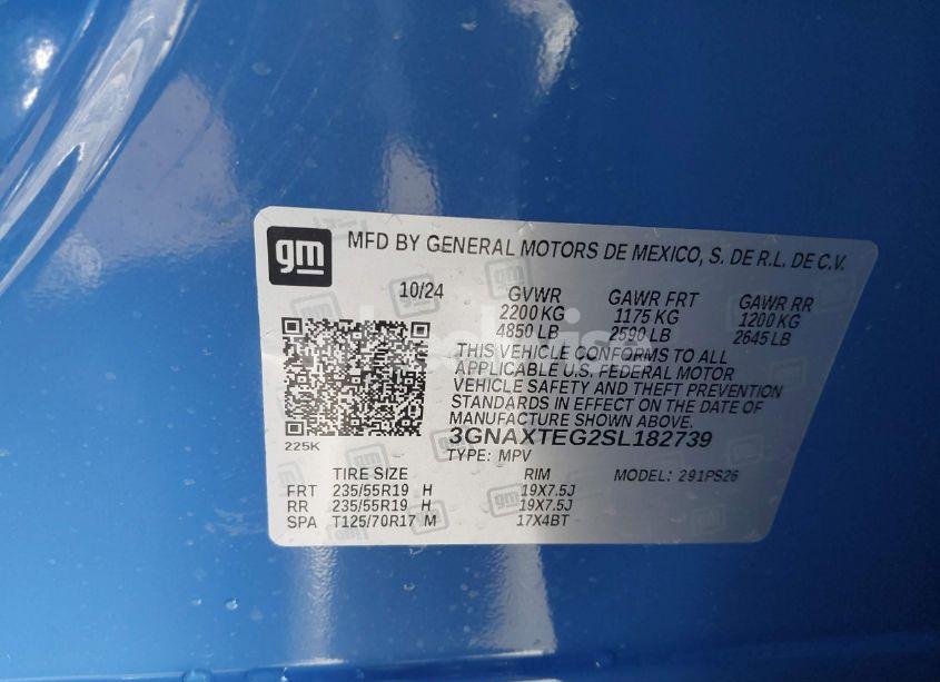 Photo 9 of 2025 Chevrolet Equinox AWD RS (VIN 3GNAXTEG2SL182739)