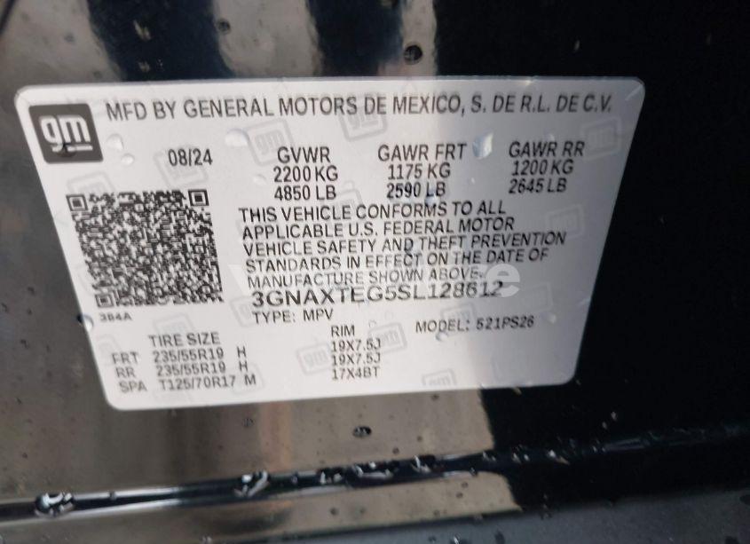 Photo 9 of 2025 Chevrolet Equinox AWD RS (VIN 3GNAXTEG5SL128612)