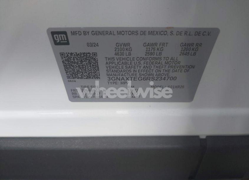 Photo 9 of 2024 Chevrolet Equinox AWD 2FL (VIN 3GNAXTEG6RS234700)