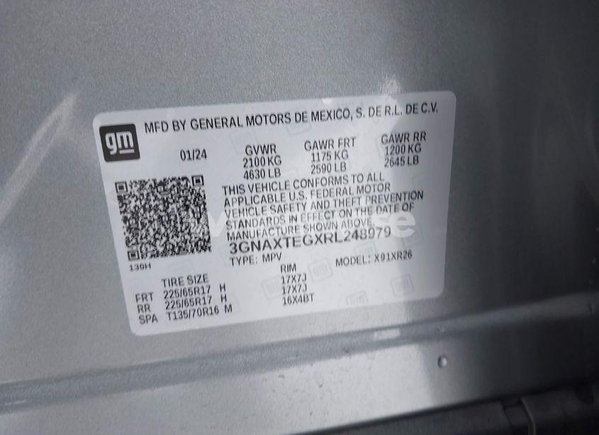 Photo 9 of 2024 Chevrolet Equinox AWD 2FL (VIN 3GNAXTEGXRL248979)